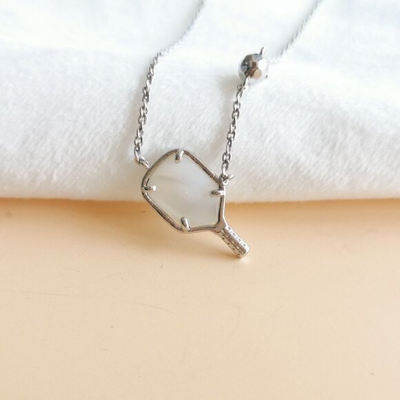Kendra Scott Jewelry - NEW Kendra Scott Pickleball Silver Ivory Mother-of-Pearl Necklace